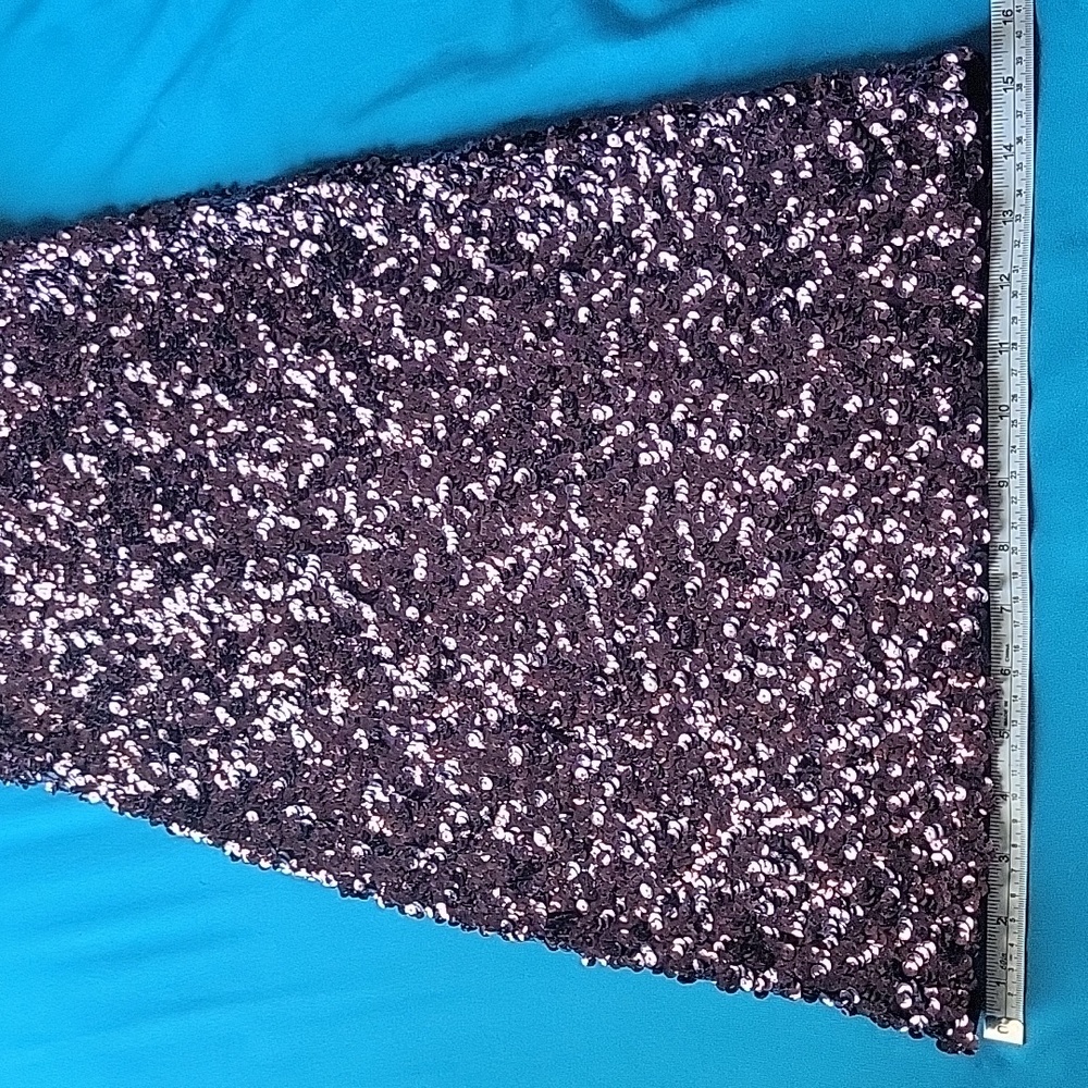 New Strapless Purple Sequin Dress - Picture 7 of 10